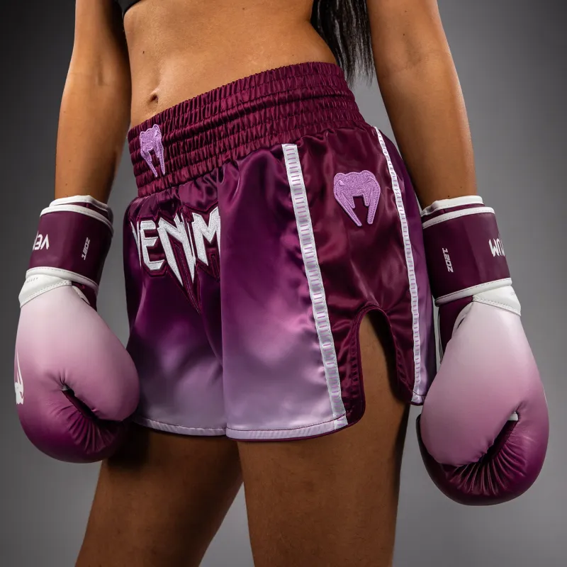 Venum Iris Muay Thai Shorts - Plum/white - Image 3
