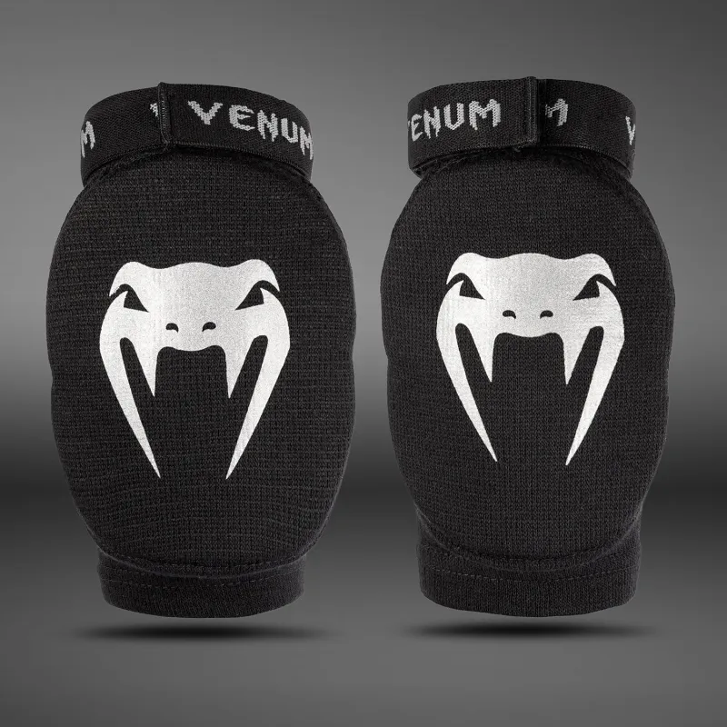 Venum Kontact Elbow Guards - Black/Silver - Image 3