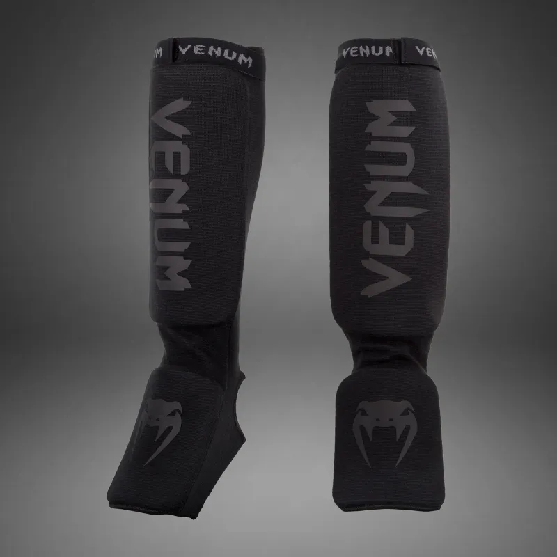 Venum Kontact Shin Guards - Black/Black - Image 2