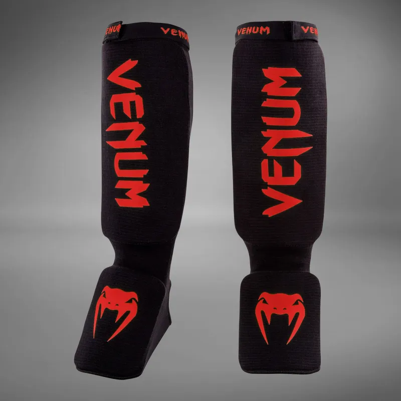 Venum Kontact Shin Guards - Black/Red