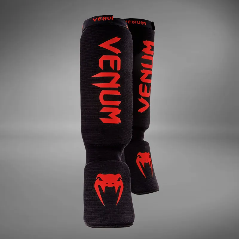 Venum Kontact Shin Guards - Black/Red - Image 2