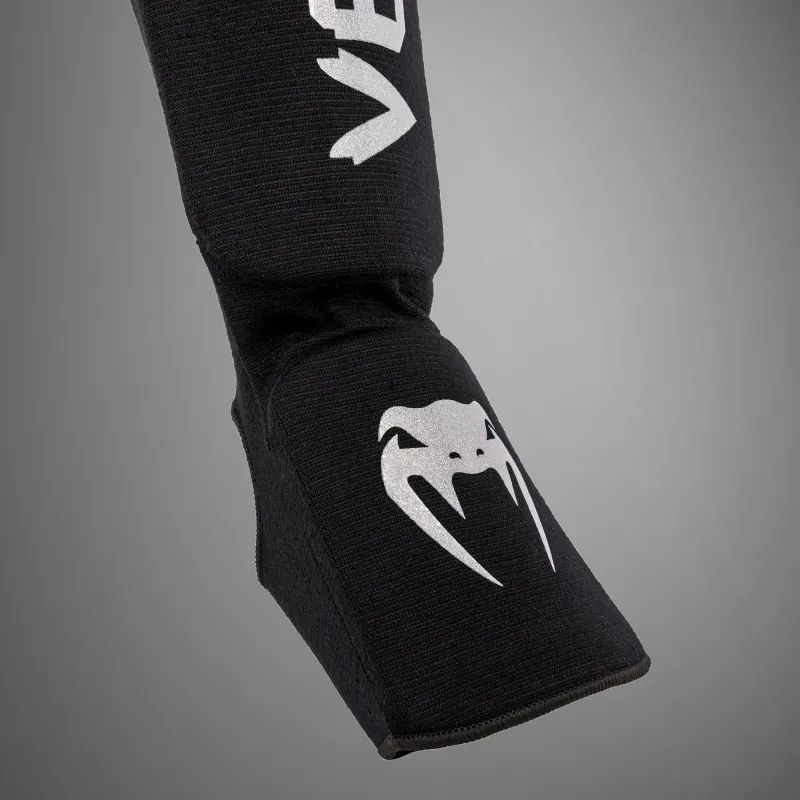 Venum Kontact Shin Guards - Black/Silver - Image 3