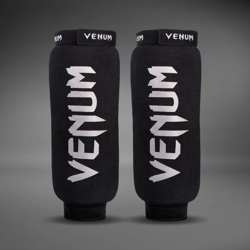 Venum Kontact Shin Guards Without Foot - Black