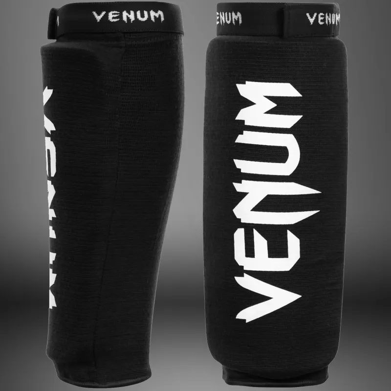 Venum Kontact Shin Guards Without Foot - Black - Image 3