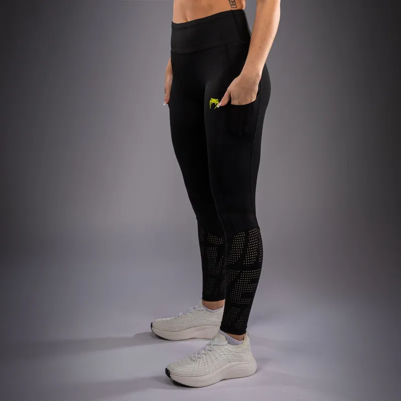 Venum Lazer Women's Leggings - Black/Yellow - Image 3
