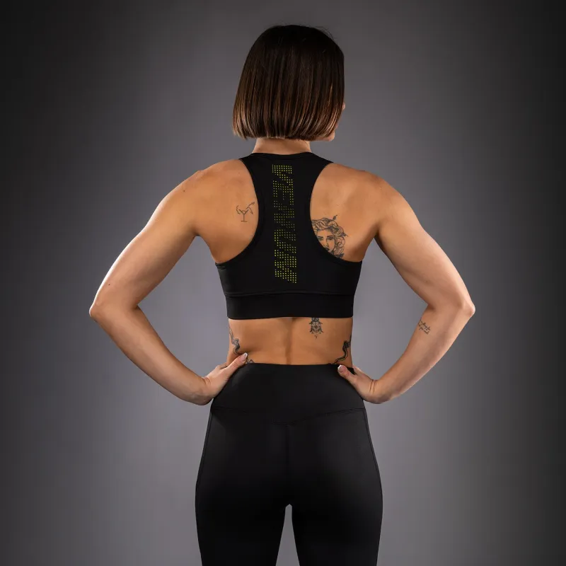 Venum Lazer Women's Sports Bra - Black/Yellow - Image 3