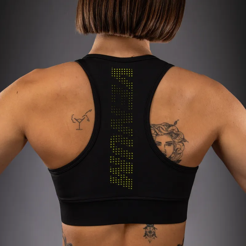 Venum Lazer Women's Sports Bra - Black/Yellow - Image 5