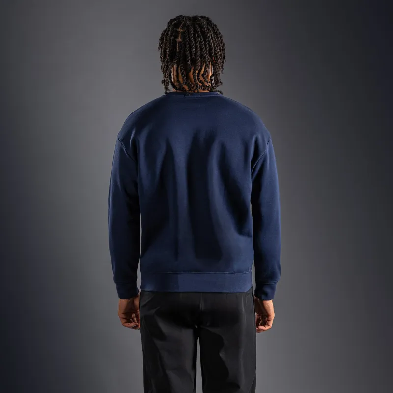 Venum Lineup Fleece Crew Navy - Blue/White - Image 4