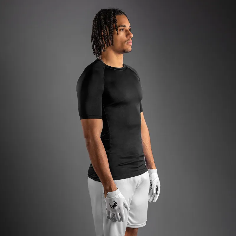 Venum Lineup Half Sleeve Compression Shirt - Black/White - Image 2