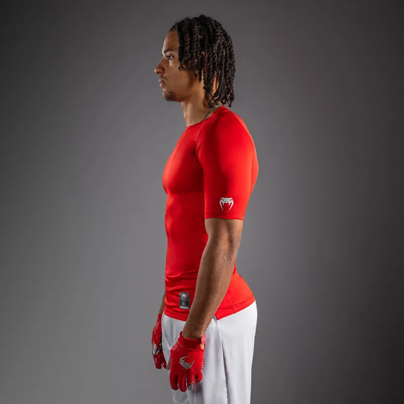 Venum Lineup Half Sleeve Compression Shirt - Red/White - Image 2