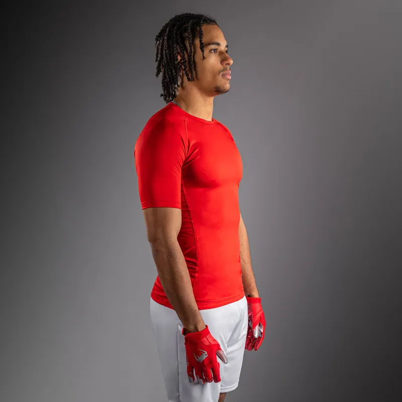 Venum Lineup Half Sleeve Compression Shirt - Red/White - Image 3