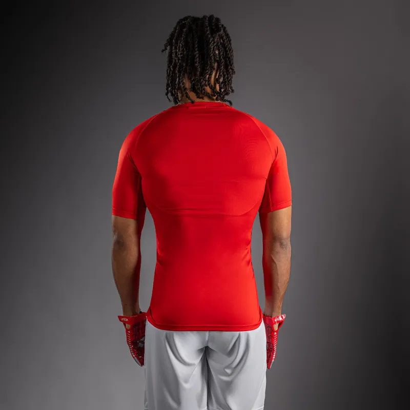 Venum Lineup Half Sleeve Compression Shirt - Red/White - Image 4