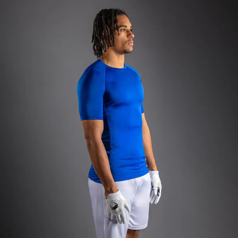 Venum Lineup Half Sleeve Compression Shirt Royal - Blue/White - Image 2