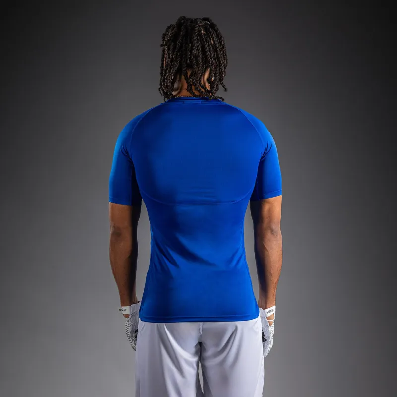 Venum Lineup Half Sleeve Compression Shirt Royal - Blue/White - Image 3