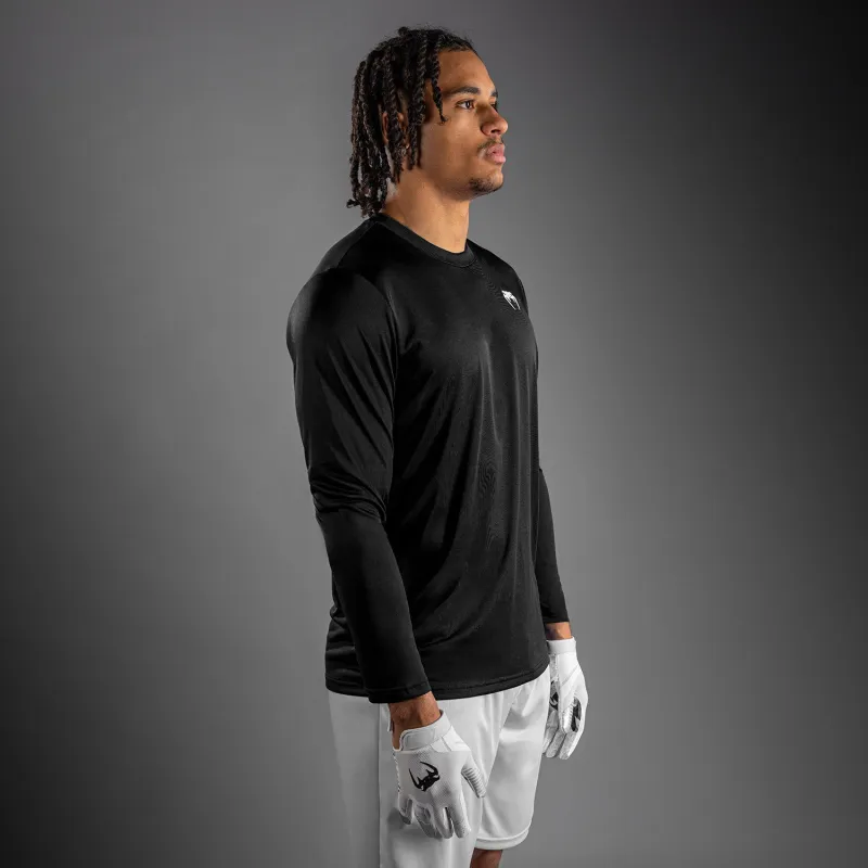 Venum Lineup Performance Long Sleeve T-Shirt - Black/White - Image 2