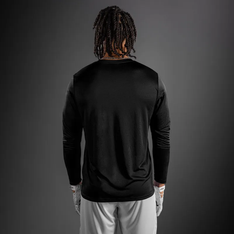 Venum Lineup Performance Long Sleeve T-Shirt - Black/White - Image 4