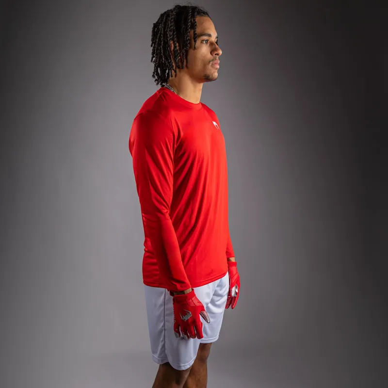 Venum Lineup Performance Long Sleeve T-Shirt - Red/White - Image 2