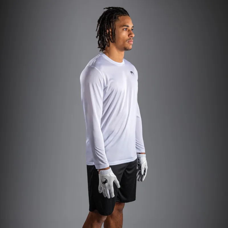 Venum Lineup Performance Long Sleeve T-Shirt - White/Black - Image 2