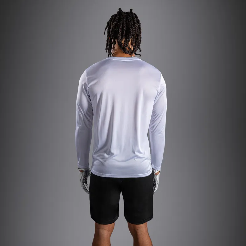 Venum Lineup Performance Long Sleeve T-Shirt - White/Black - Image 3