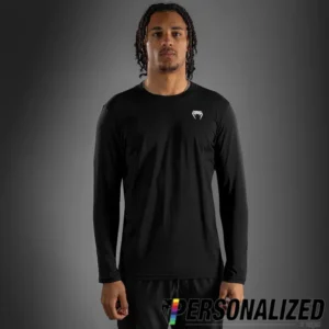 Venum Lineup Personalized Long Sleeve T-Shirt - Black/White