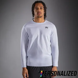 Venum Lineup Personalized Long Sleeve T-Shirt - White/Black