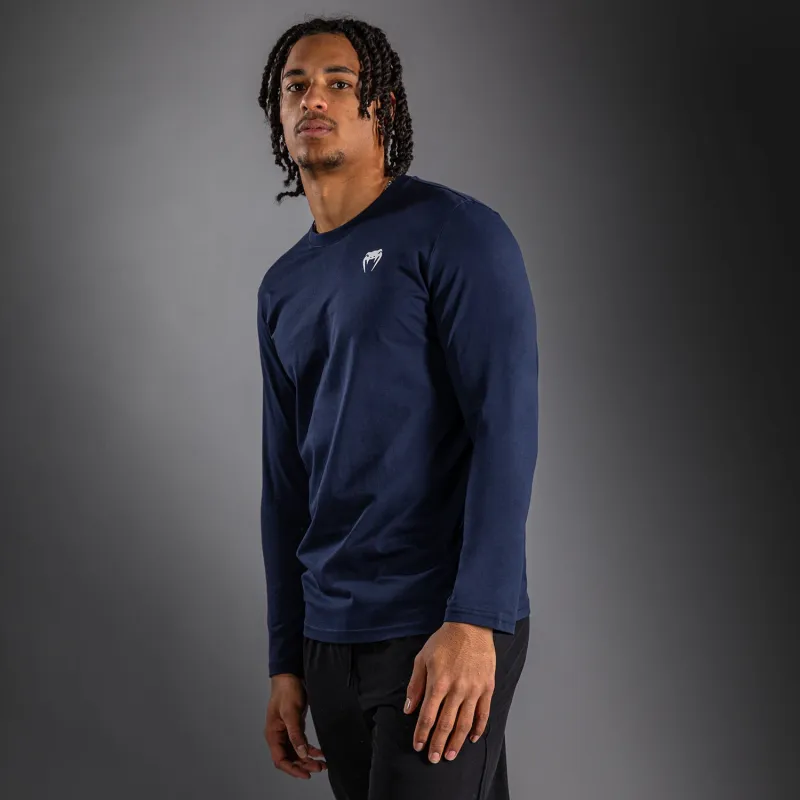 Venum Lineup Personalized Long Sleeve T-Shirt Navy - Blue/White - Image 2