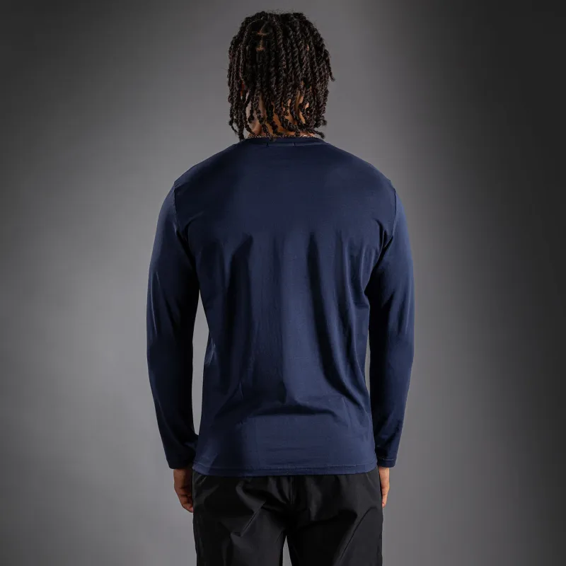 Venum Lineup Personalized Long Sleeve T-Shirt Navy - Blue/White - Image 3