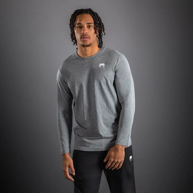 Venum Lineup Personalized Long Sleeve T-Shirt Grey - Heather/White - Image 5