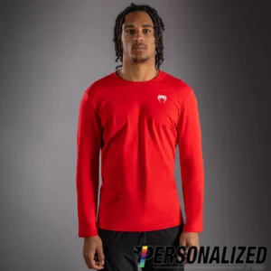 Venum Lineup Personalized Long Sleeve T-Shirt - Red/White