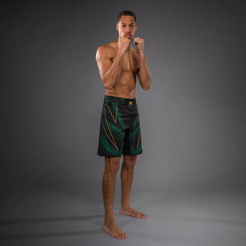 Venum Matupa Fightshorts - Black/Green/Gold - Image 5