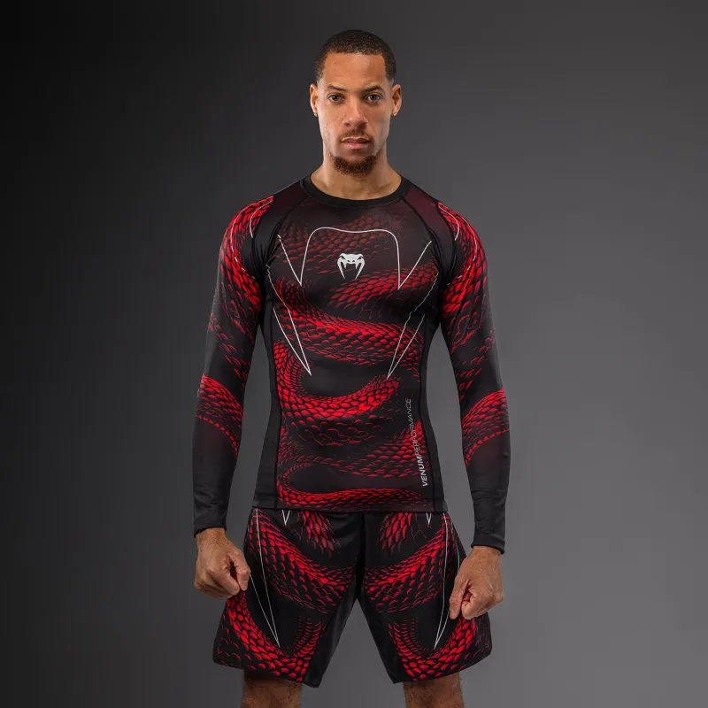 Venum Matupa Long Sleeve Rashguard - Black/Red/Silver