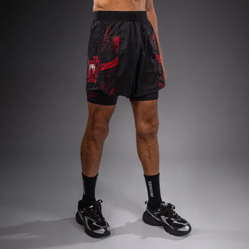 Venum Matupa Training Shorts - Black/Red/Silver - Image 2