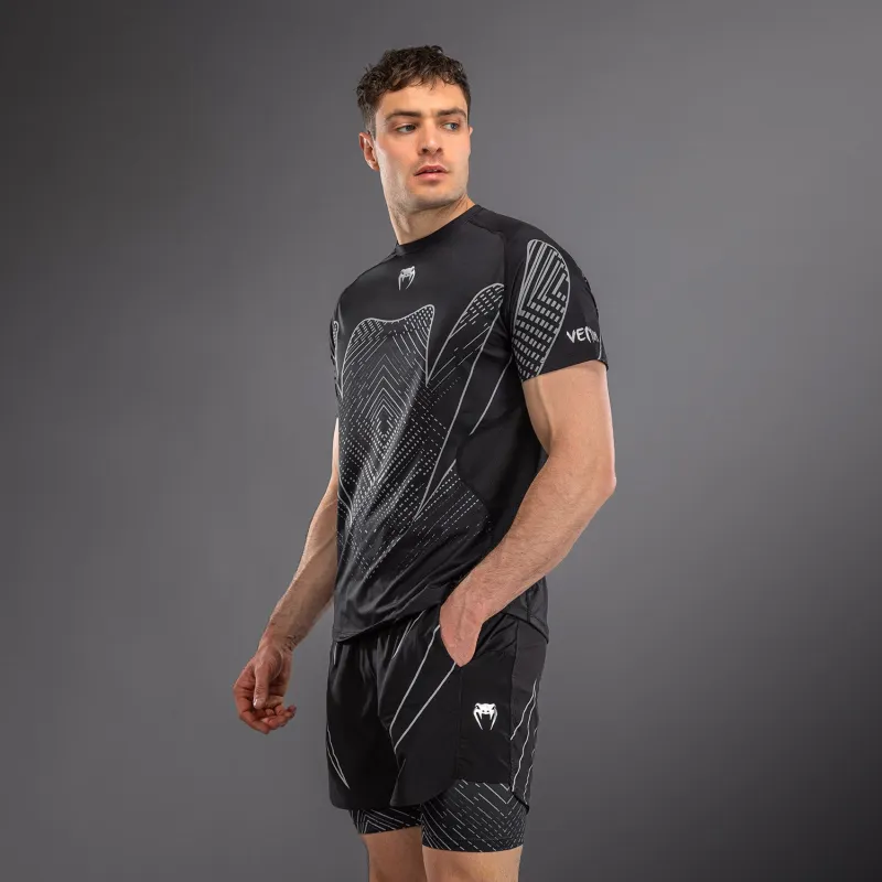 Venum Midnight Fury Dry-Tech T-Shirt - Black/Grey/Silver - Image 2