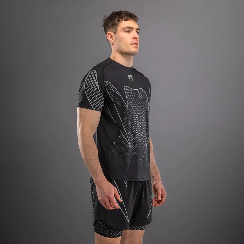 Venum Midnight Fury Dry-Tech T-Shirt - Black/Grey/Silver - Image 3