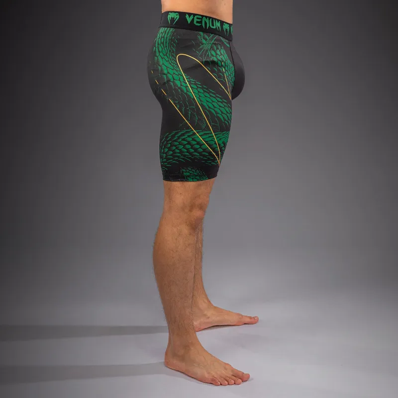 Venum Matupa Vale Tudo Shorts - Black/Green/Gold - Image 3