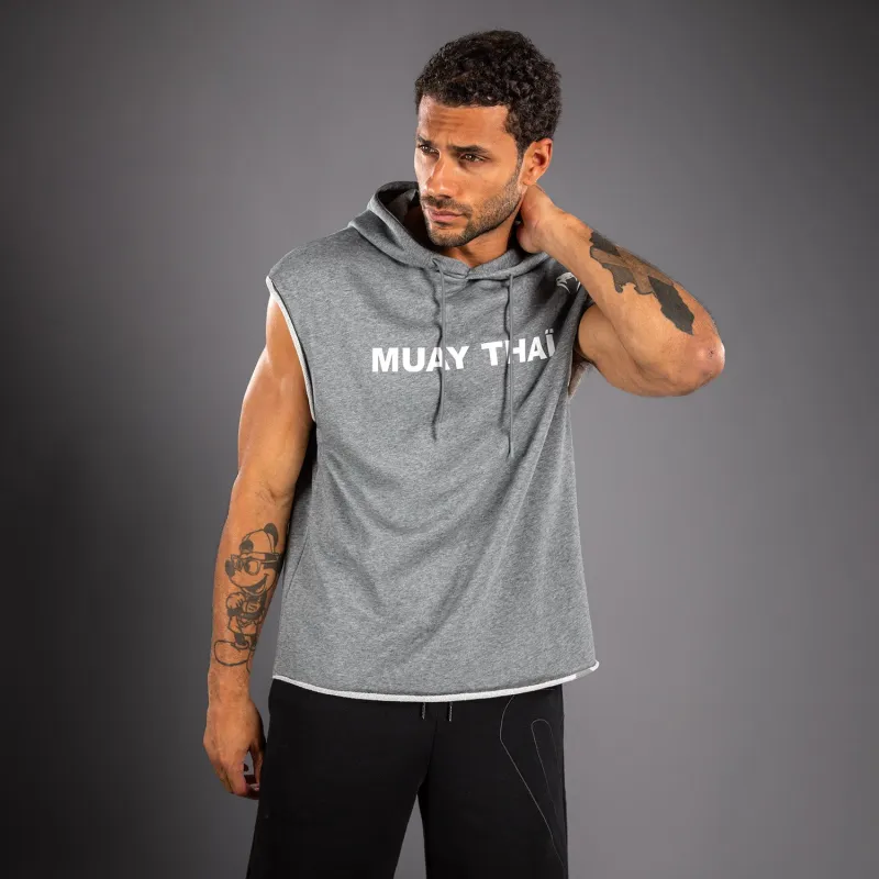 Venum Muay Thai VT Sleeveless Hoodie - Heather Grey - Image 2