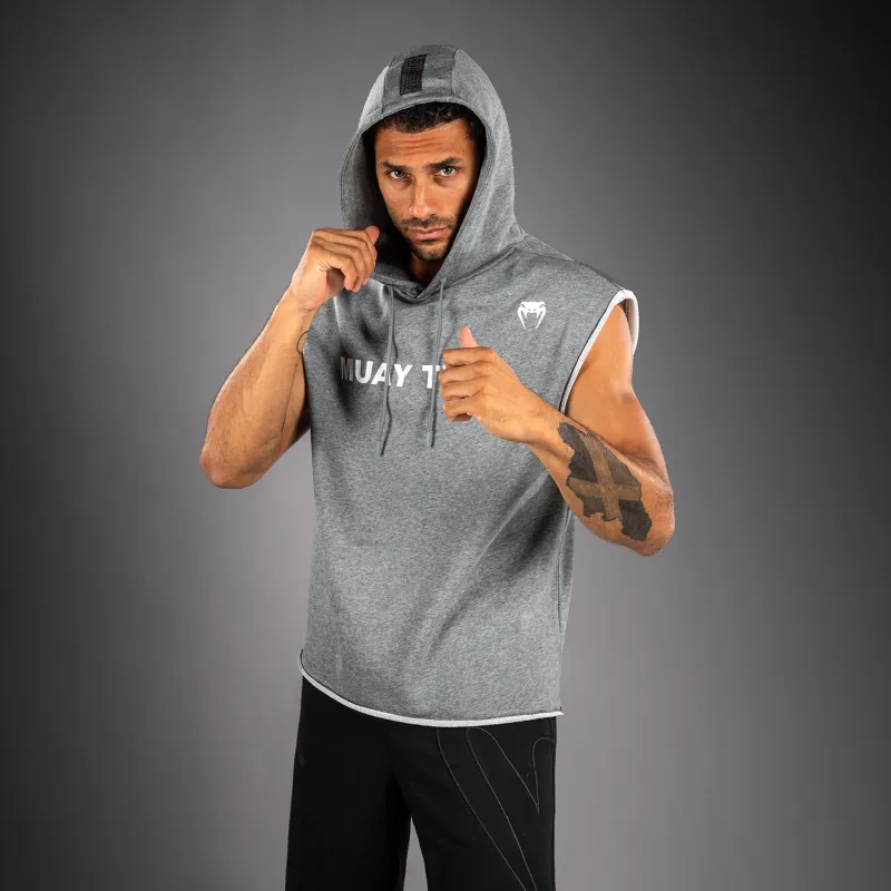 Venum Muay Thai VT Sleeveless Hoodie - Heather Grey - Image 3