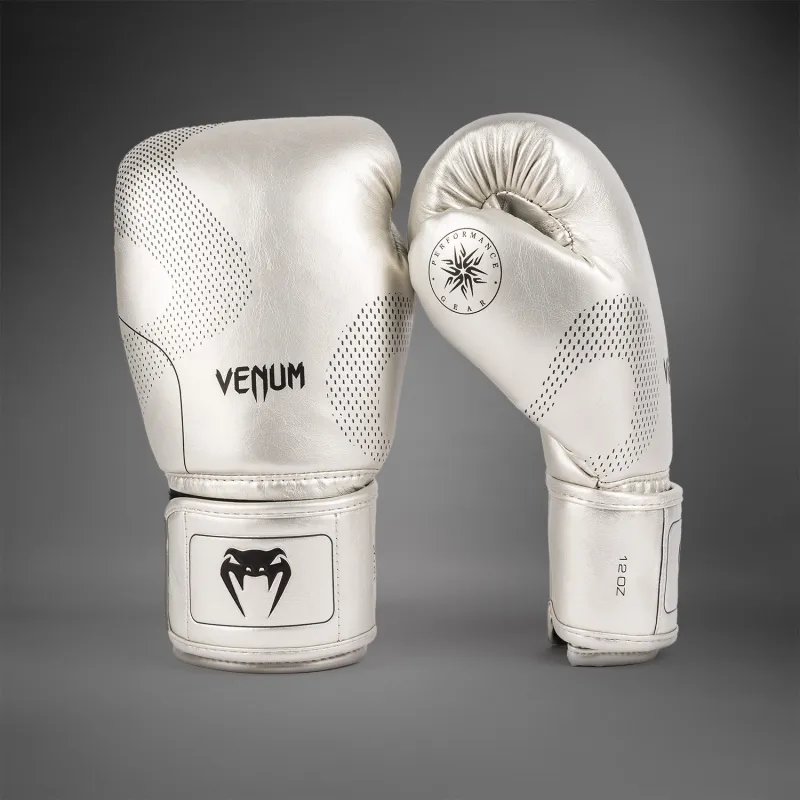 Venum Nexus Boxing Gloves - Silver/Black - Image 2