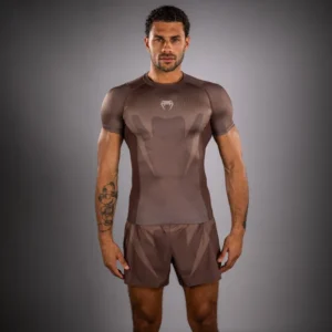 Venum No Gi Rashguards - Chocolate Brown