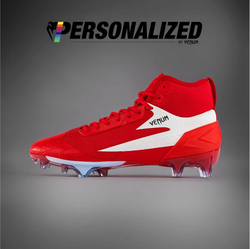 Venum Personalized Elite Football Cleats - Red/White