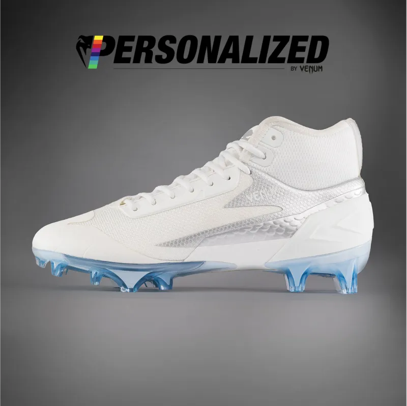 Venum Personalized Elite Football Cleats - White/Silver