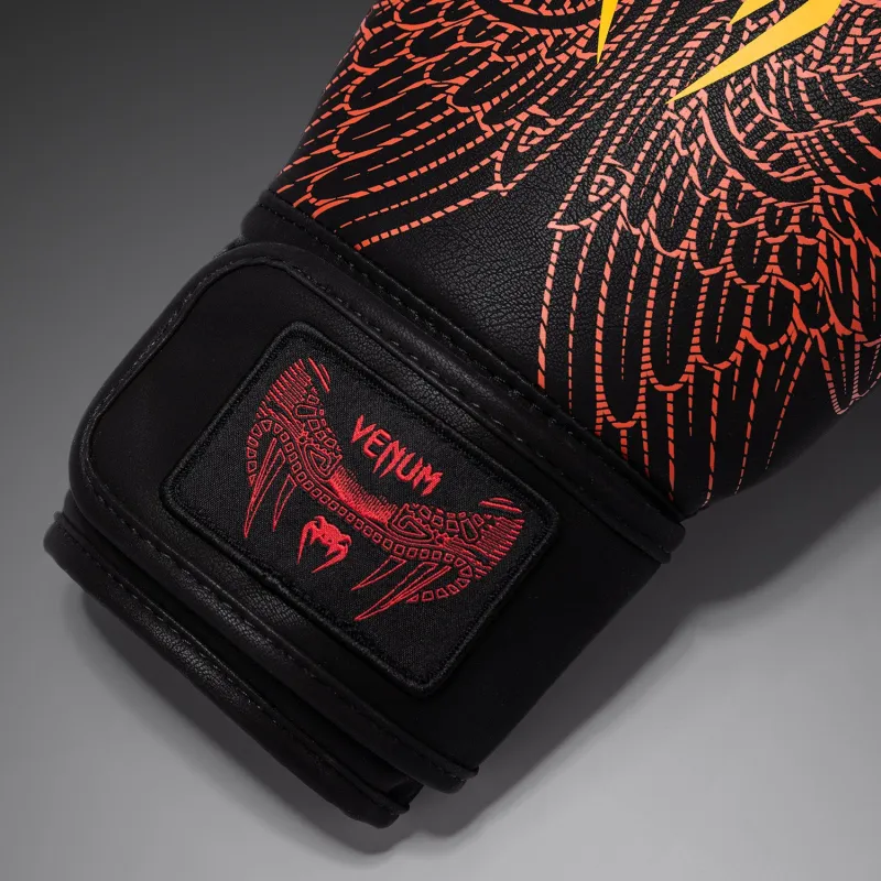 Venum Quetzal Fury Boxing Gloves - Black/Fury Red/ Tangerine - Image 4