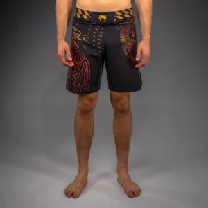 Venum Quetzal Fury Fightshorts - Black/Fury Red/ Tangerine