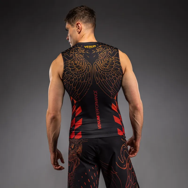 Venum Quetzal Fury Sleeveless Rashguard - Black/Fury Red/ Tangerine - Image 4