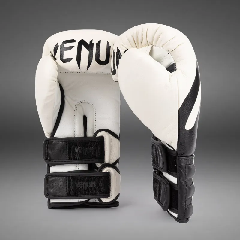 Venum Reverso Boxing Gloves - Snow White/Black - Image 4