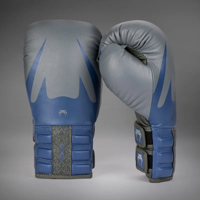 Venum Reverso Boxing Gloves - Storm Grey/Royal Blue - Image 2