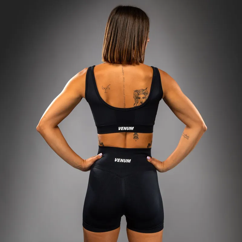 Venum Sculpt Long Sports Bra - Black/White - Image 3