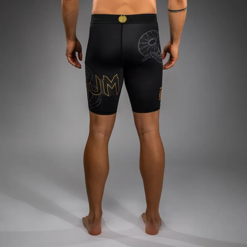 Venum Serpenti Vale Tudo Shorts - Black/Silver/Gold - Image 4