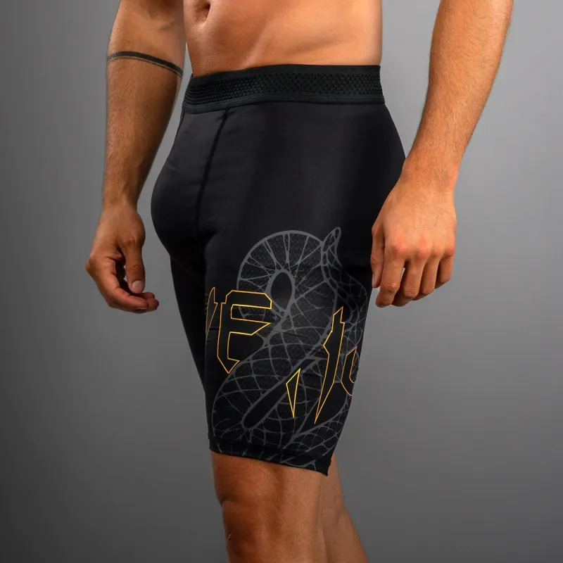 Venum Serpenti Vale Tudo Shorts - Black/Silver/Gold - Image 5