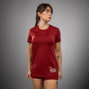 Venum Serpenti Women’s Dry-Tech T-Shirt - Burgundy/Ivory